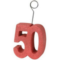 Red Glittered Number Photo/ Balloon Holder